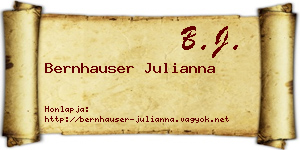 Bernhauser Julianna névjegykártya