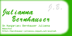 julianna bernhauser business card